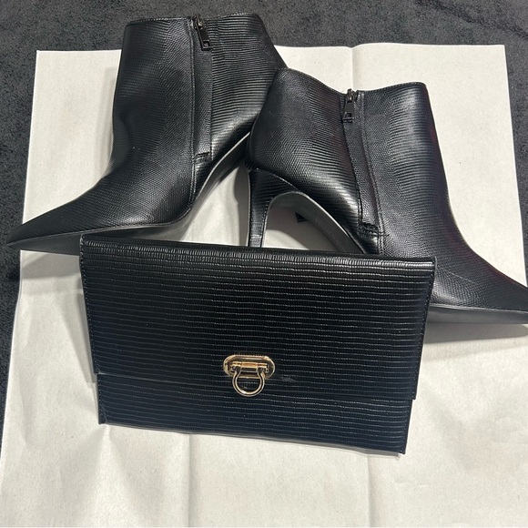 French Connection ~Elegant Black Ankle Boots Size 11 - Picture 1 of 6